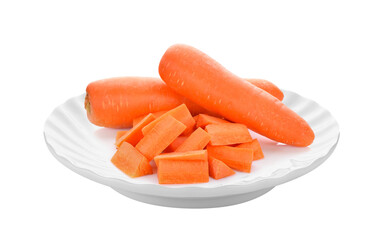 carrot slice in a plate on transparent png
