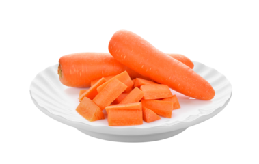 carrot slice in a plate on transparent png