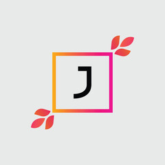 J logo Colorful Vector Design. Icon Concept. Abstract modern