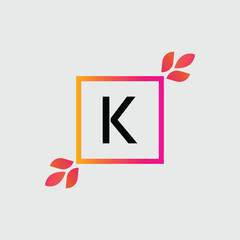 K logo Colorful Vector Design. Icon Concept. Abstract modern