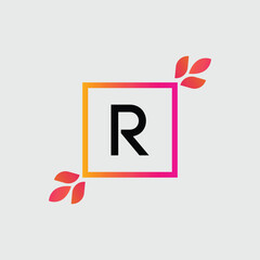 R logo Colorful Vector Design. Icon Concept. Abstract modern