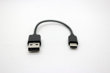 Black type c data cable