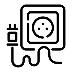 socket Line Icon