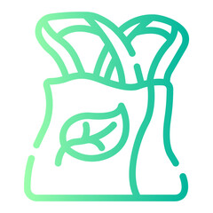 ecologic bag Line Gradient Icon