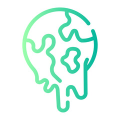 global warming Line Gradient Icon