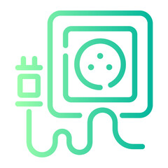 socket Line Gradient Icon