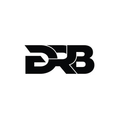 GRB letter monogram logo design vector