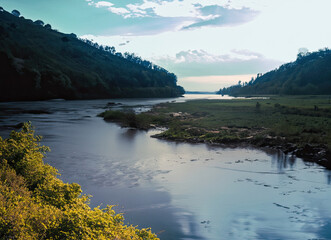 Obraz premium lake and mountains