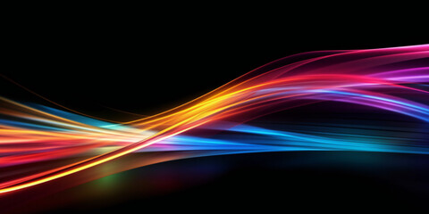 Abstract background with colorful lines, Generative AI