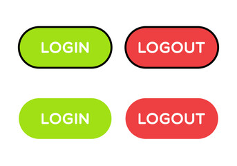 Set of Login and Logout Buttons