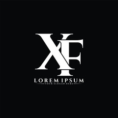 Letter XF luxury logo design vector