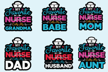 Nurse Sticker, nurse  typography Sticker design, Free Nurse Sticker Design Bundle