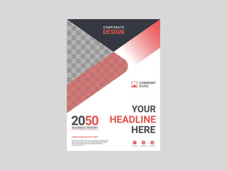 Professional corporate book cover template