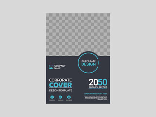 Professional corporate book cover template