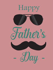 vector happy father's day on purple background