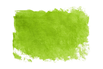 Shiny green brush watercolor painting isolated on transparent background. watercolor png
