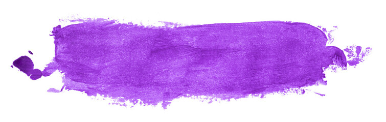 Shiny purple brush watercolor painting isolated on transparent background. watercolor png