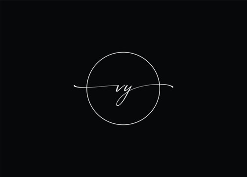 Initial letter VY logo template and icon logo design