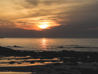 Beautiful sunrise at the beach
