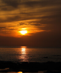 Fototapeta na wymiar Beautiful sunrise at the beach