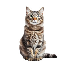 British cat isolated with transparent background. - obrazy, fototapety, plakaty