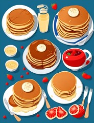 Pancake Vector Generative Art