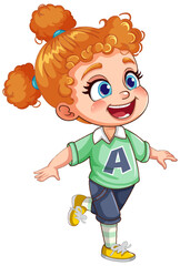 Cute Girl Cartoon Character