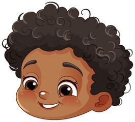 African American Kid Cartoon Character