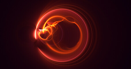 Fototapeta premium 3D rendering abstract round light background