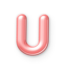U Font  Balloon Pink