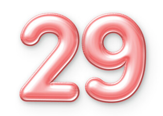 29 Number Balloon Pink