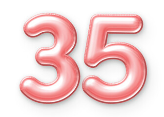 35 Number Balloon Pink