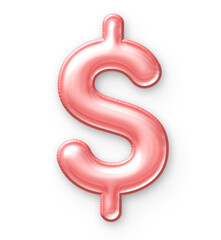 Dollar Number Balloon Pink