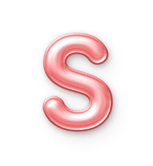 S Font  Balloon Pink