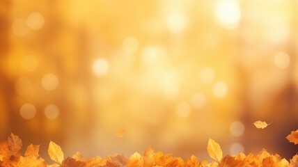 autumn leaves background with generative ai