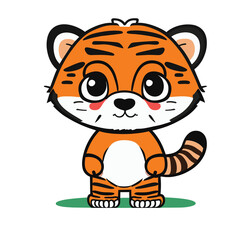 Tiger cartoon. Cute tiger