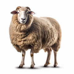 Fototapeta premium sheep isolated on white background