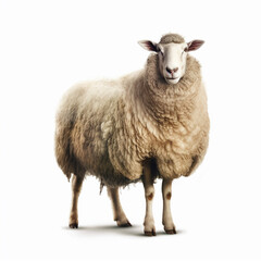 Fototapeta premium sheep isolated on white background