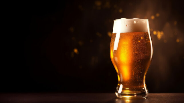 Beer glass. Illustration AI Generative..