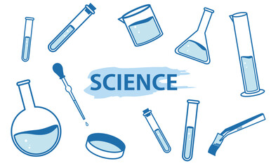 サイエンス道具イラストセット