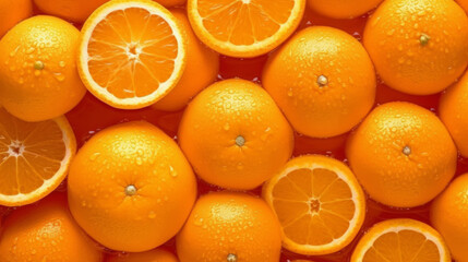 Natural Orange Pattern. Illustration AI Generative..