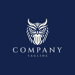 Obraz premium Owl logo design vector illustration