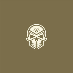 Skull logo design vector illustration