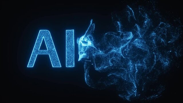 AIGC concept, logo of AIGC, 3d rendering.