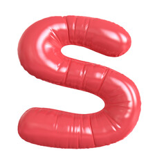 Balloon Letter S Pink