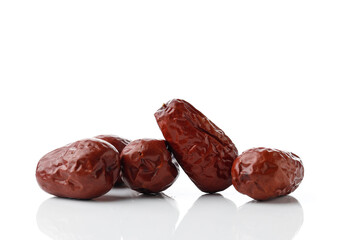 Angco, Chinese Red Dates Isolated on White Background