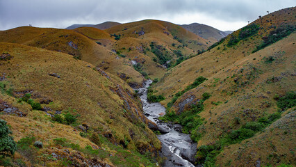 Fototapeta na wymiar mountain water valley river flowing