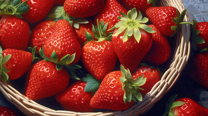 Fresh strawberries, sun berries, harvesting, jam and marmalade