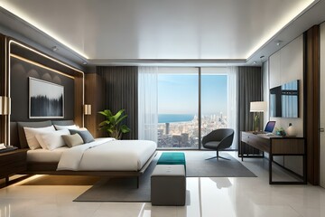 Obraz na płótnie Canvas interior of a modern home with a sleek furniture design