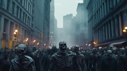 zombies on the street. Generative AI